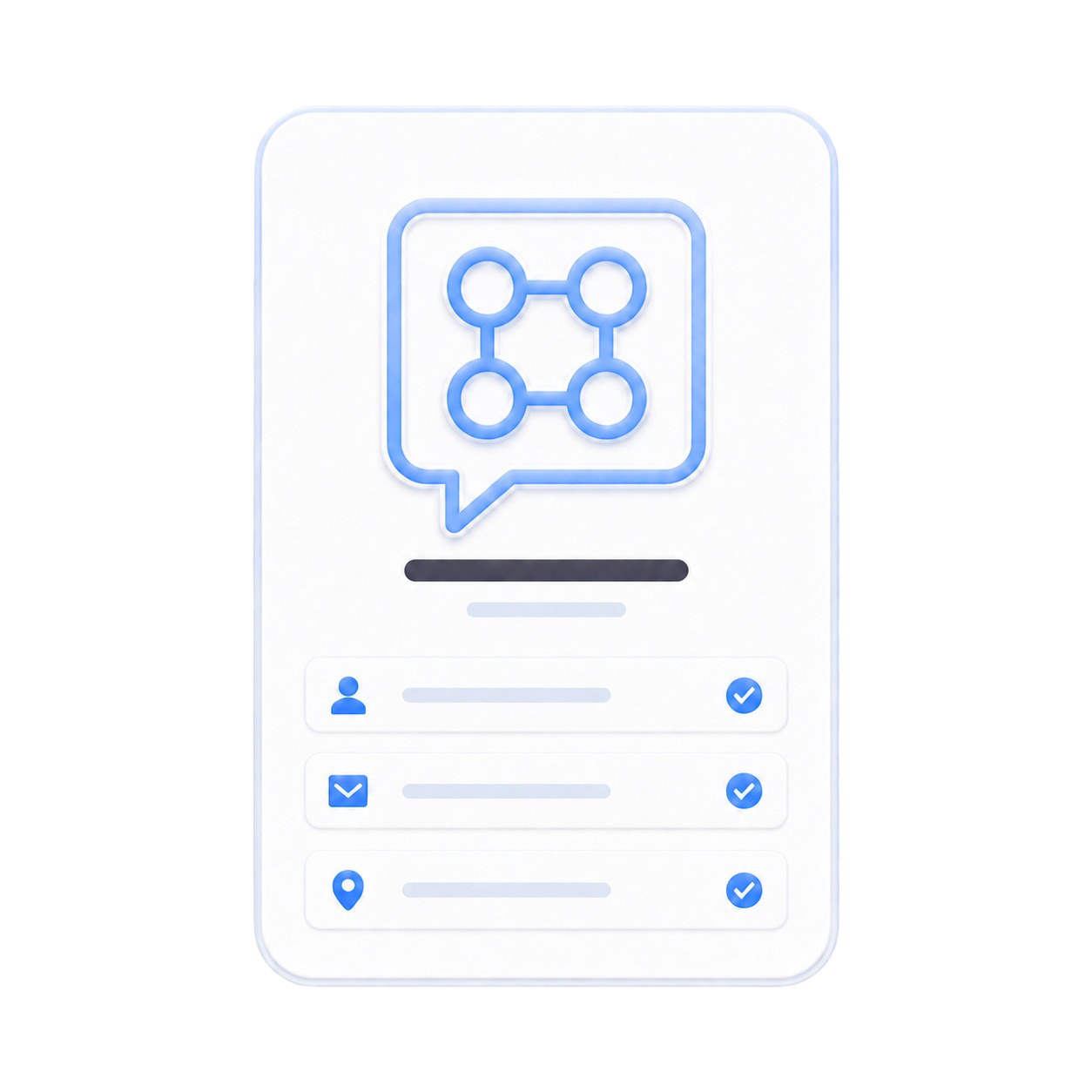 Chatlnked profile setup card illustration