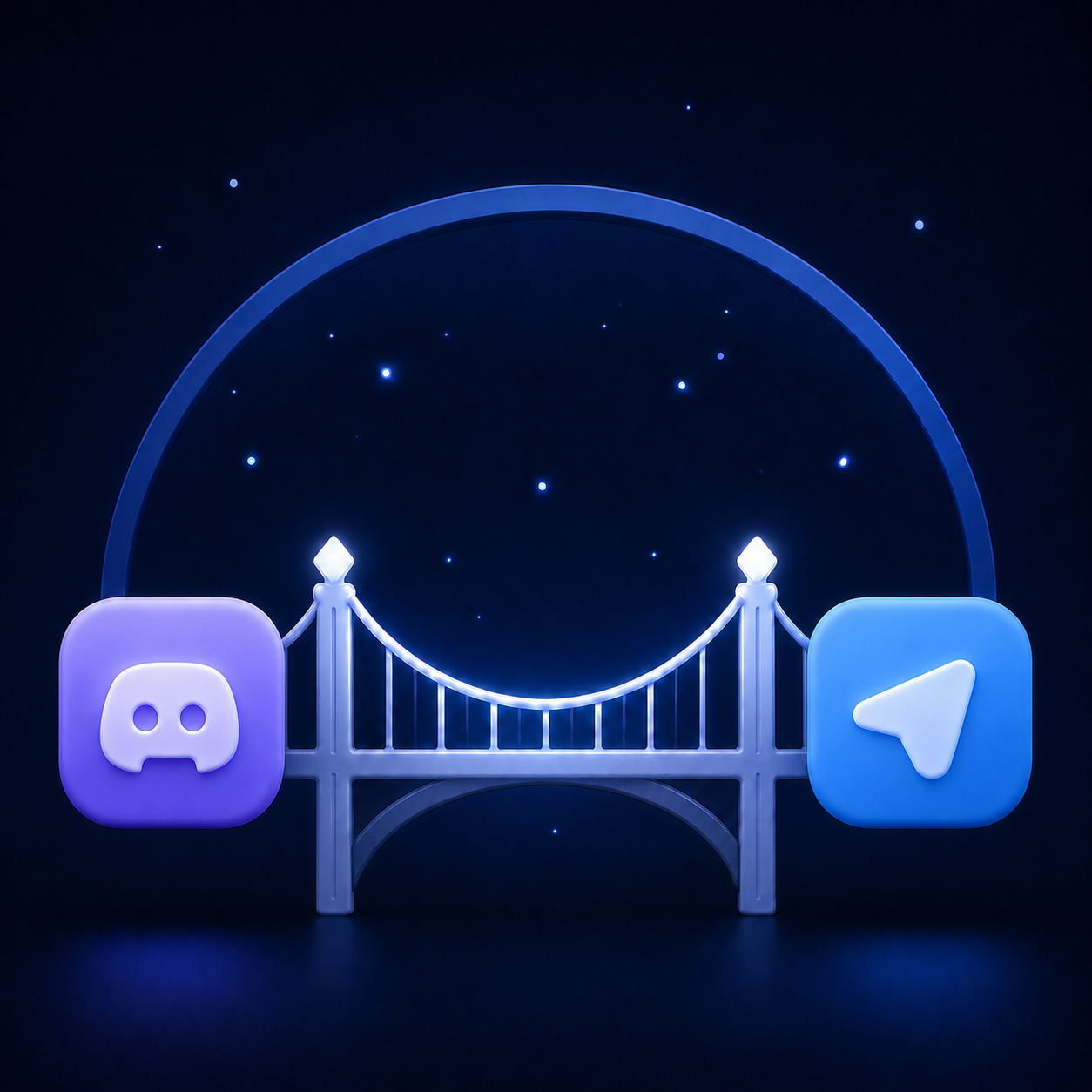 Bridge connecting Discord and Telegram communities