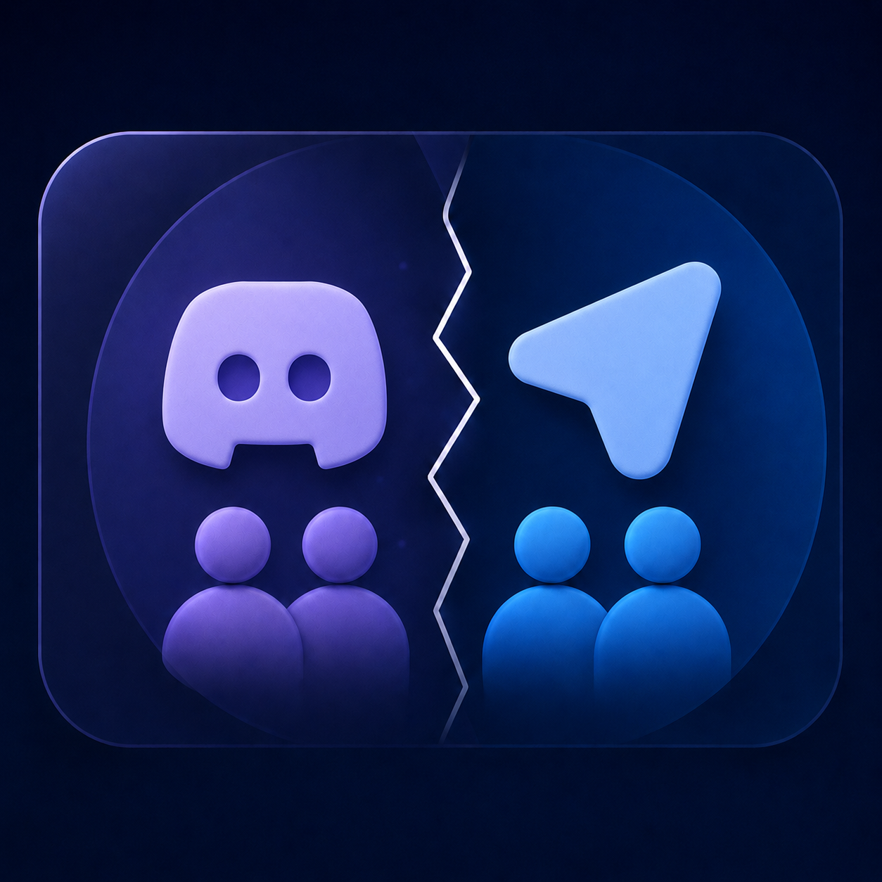 Discord and Telegram communities split across platforms